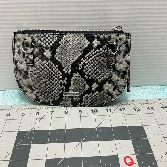 Aldo Black and Gray Snake Print Clutch - Picture 3 of 7